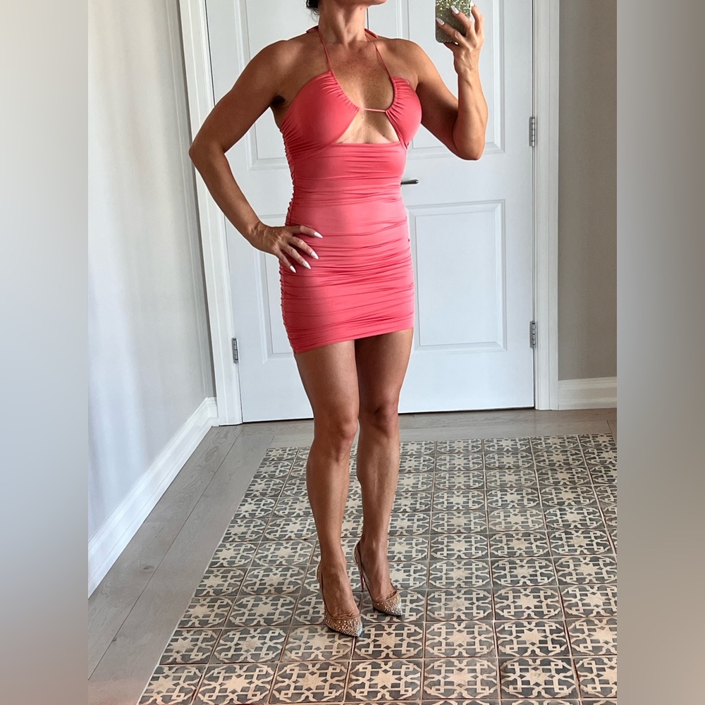Oh Polly salmon pink dress, size 4